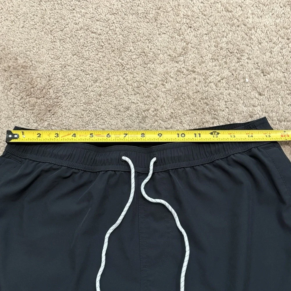 Wellen Huckberry Performance Lined Shorts Men's Medium Black Swim Hybrid Active